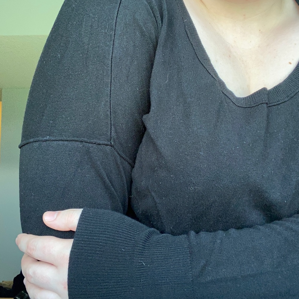 Plus Size Black Sweater Top - Picture 4 of 5
